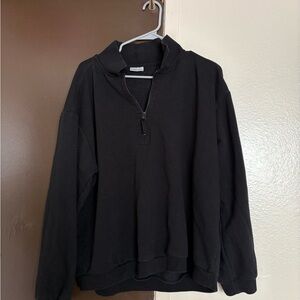 Black Half-Zip Sweater